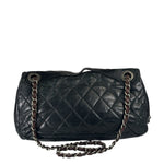 Chanel Black/Grey Quilted Calfskin Matelassè Iridescent Flap Bag 2009