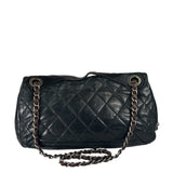 Chanel Black/Grey Quilted Calfskin Matelassè Iridescent Flap Bag 2009