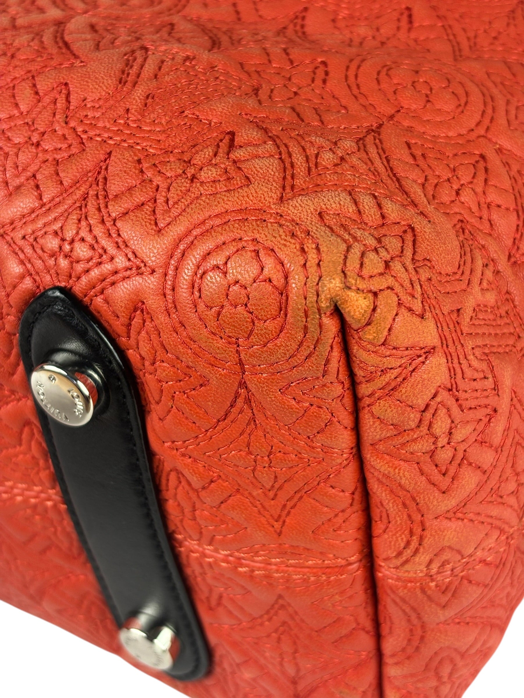 Louis Vuitton Red Antheia Hobo PM