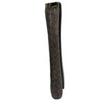 Bottega Veneta Grey Leather Intrecciato Flap Wallet