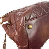 Chanel Burgundy Quilted Leather Portopello Bowler Bag 2014