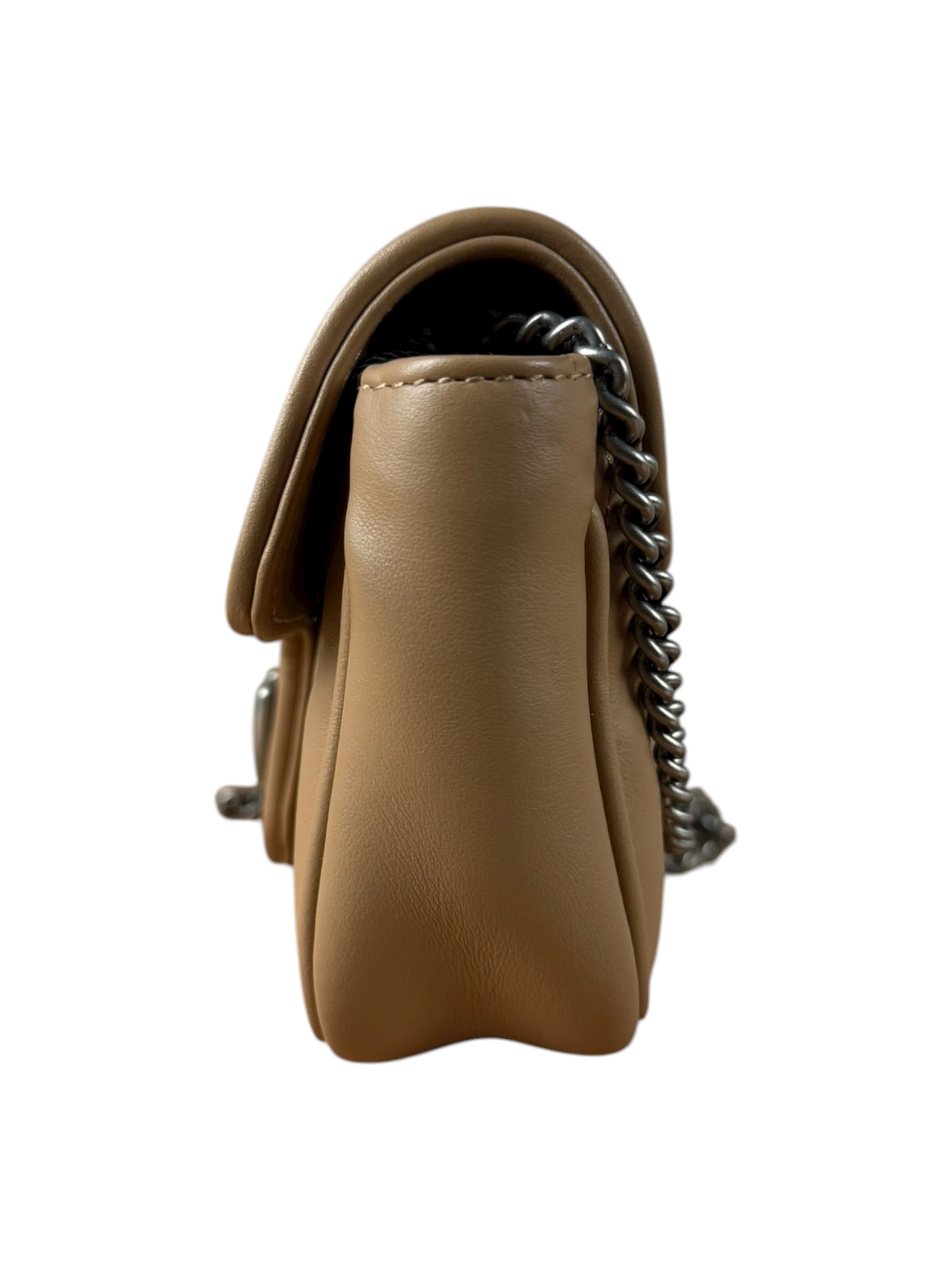 Gucci GG Marmont Matelasse Leather Mini Crossbody Bag Beige