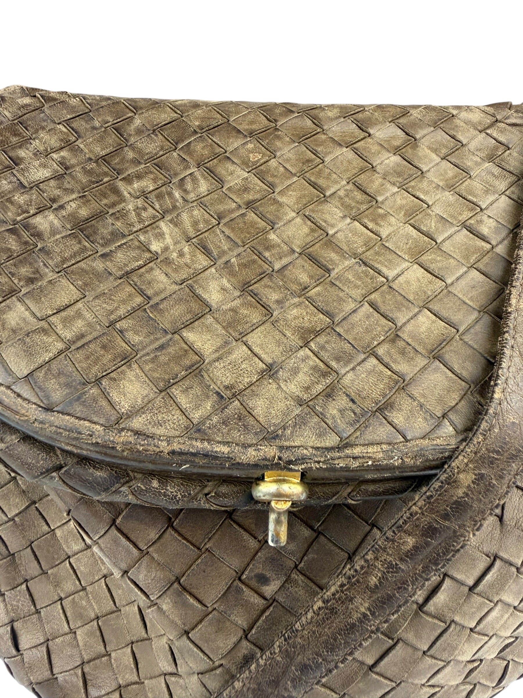 Bottega Veneta Brown Intrecciato Crossbody