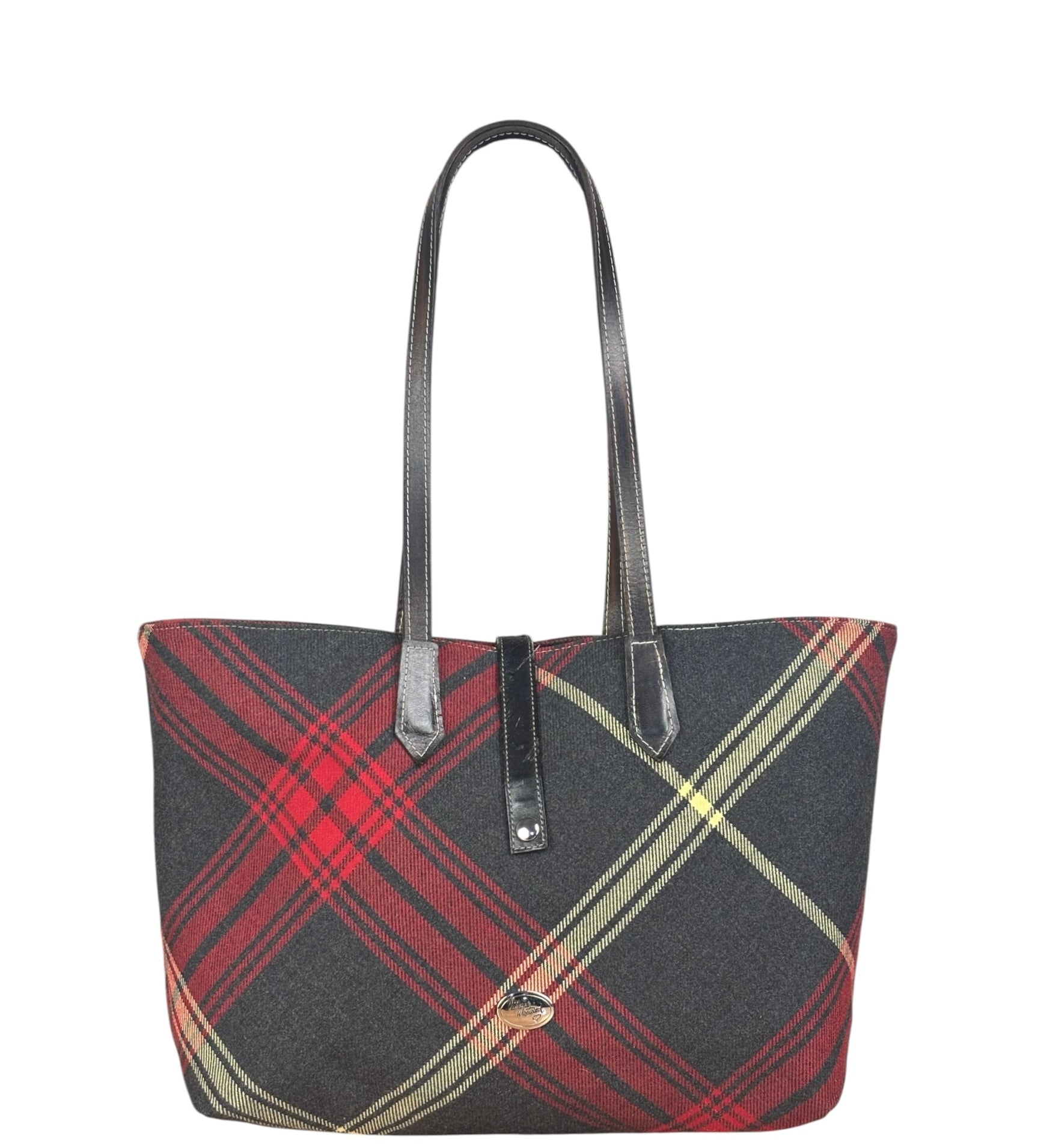 Vivienne Westwood Plaid Orb Tote Bag
