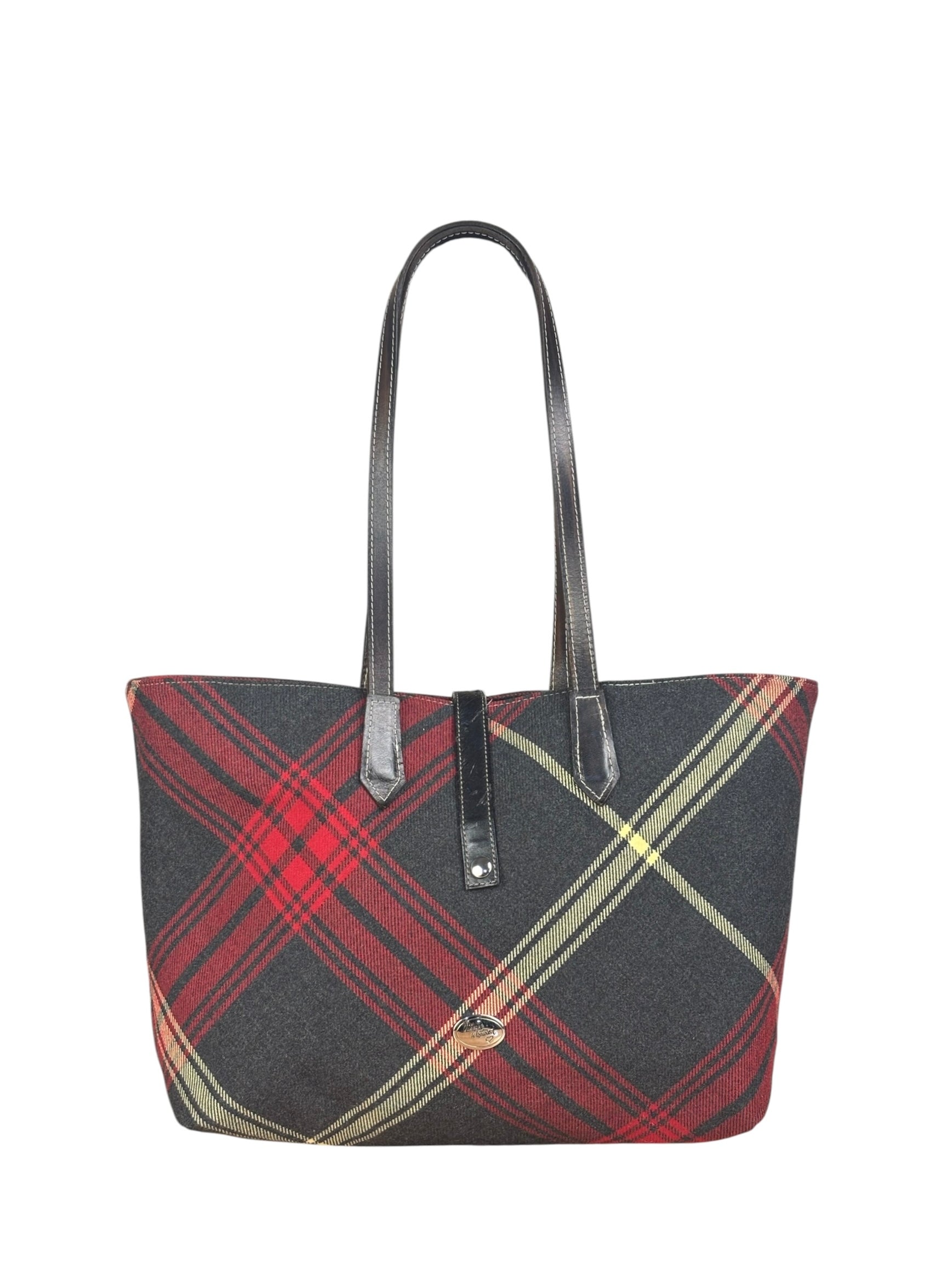 Vivienne Westwood Plaid Orb Tote Bag