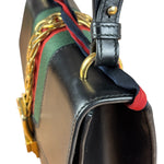 Gucci Black Leather Small Sylvie Shoulder Bag