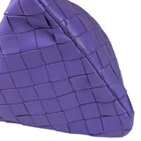 Bottega Veneta Purple Leather Nano Pyramid Pouch