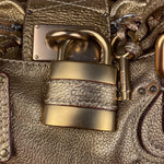 Chloé Vintage Gold Metallic Paddington Bag