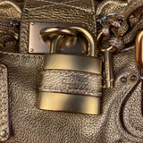Chloé Vintage Gold Metallic Paddington Bag