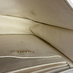 Chanel White Leather Trim Tweed Shoulder Bag 2001