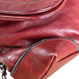 Chanel Red Quilted Leather Chain Shoulder Bag 2007