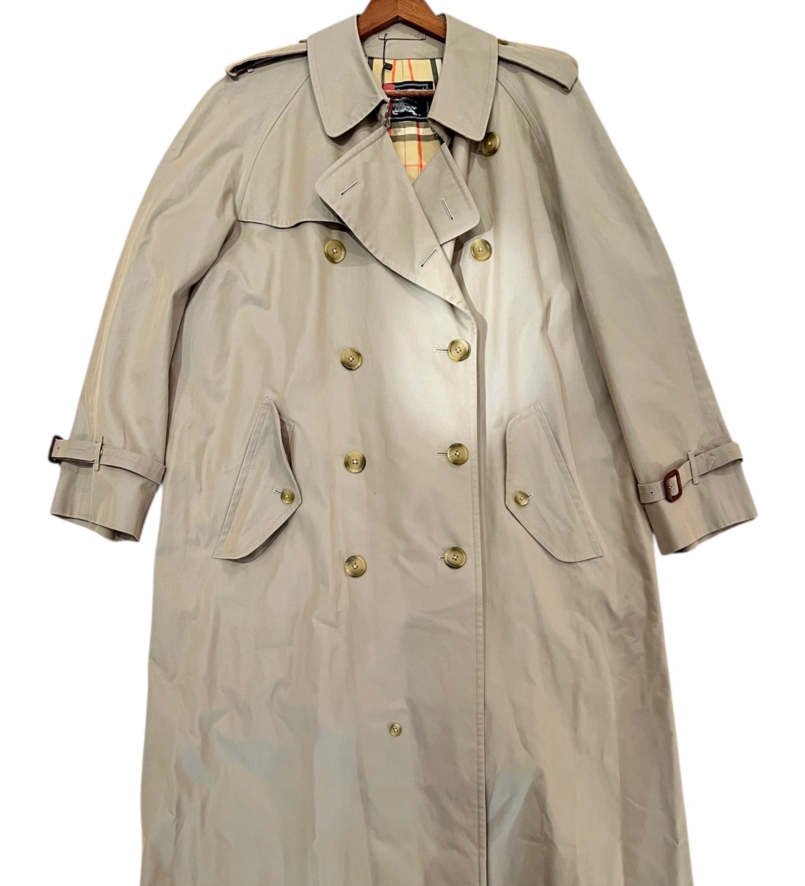 Burberry Long Button-Up Trench Coat