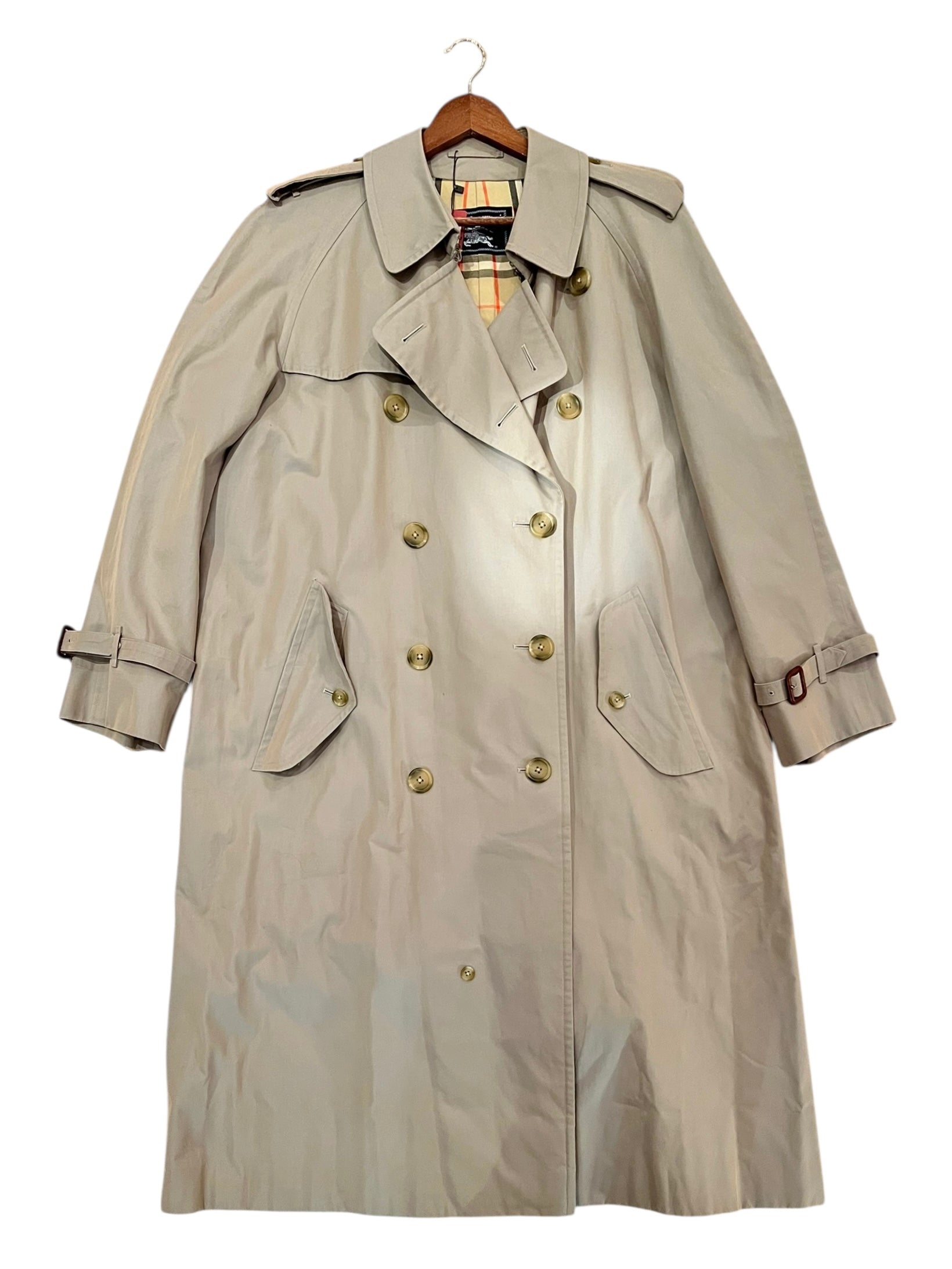 Burberry Long Button-Up Trench Coat