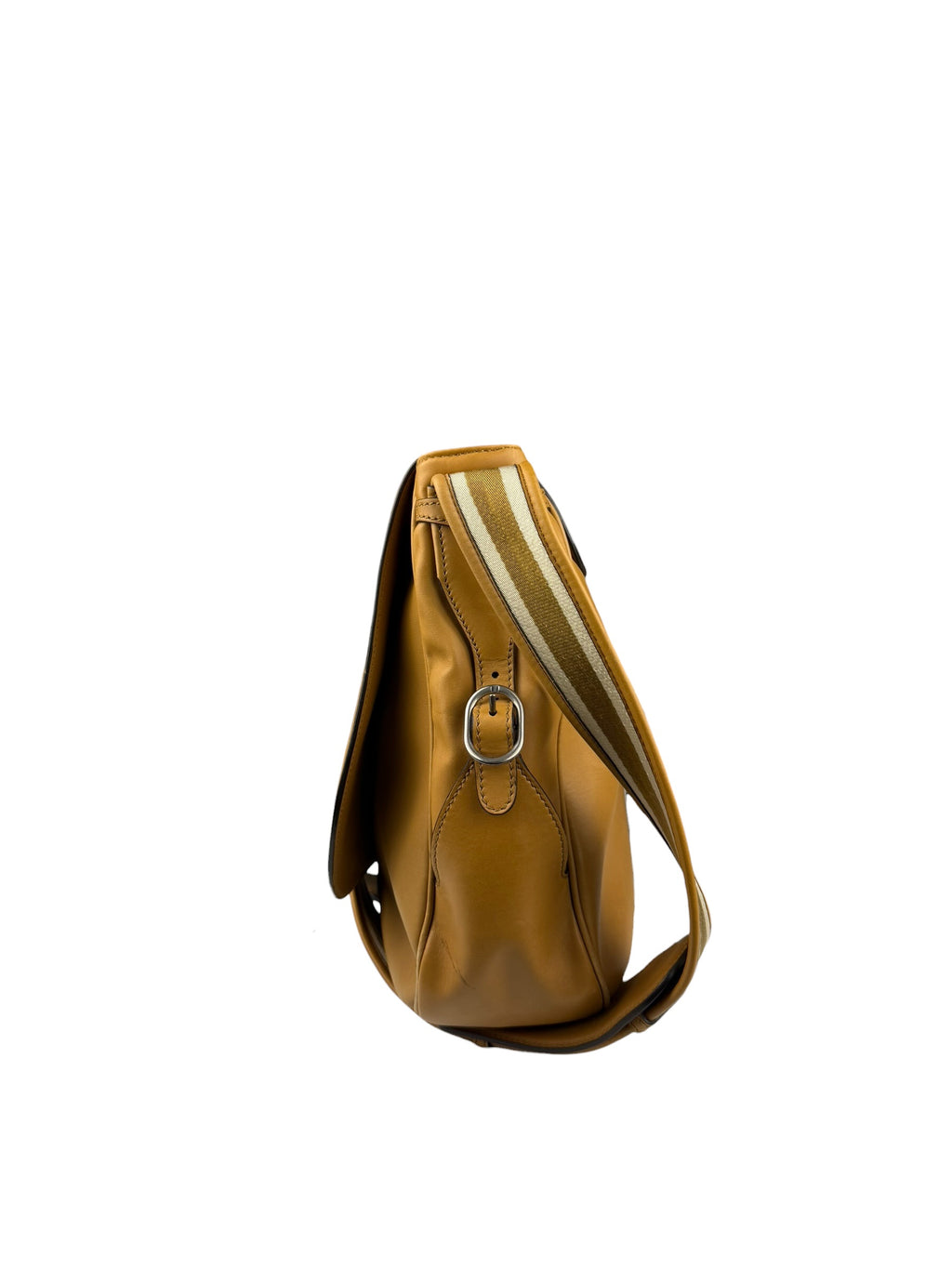 Gucci Vachetta Brown Leather Flap Messenger Bag