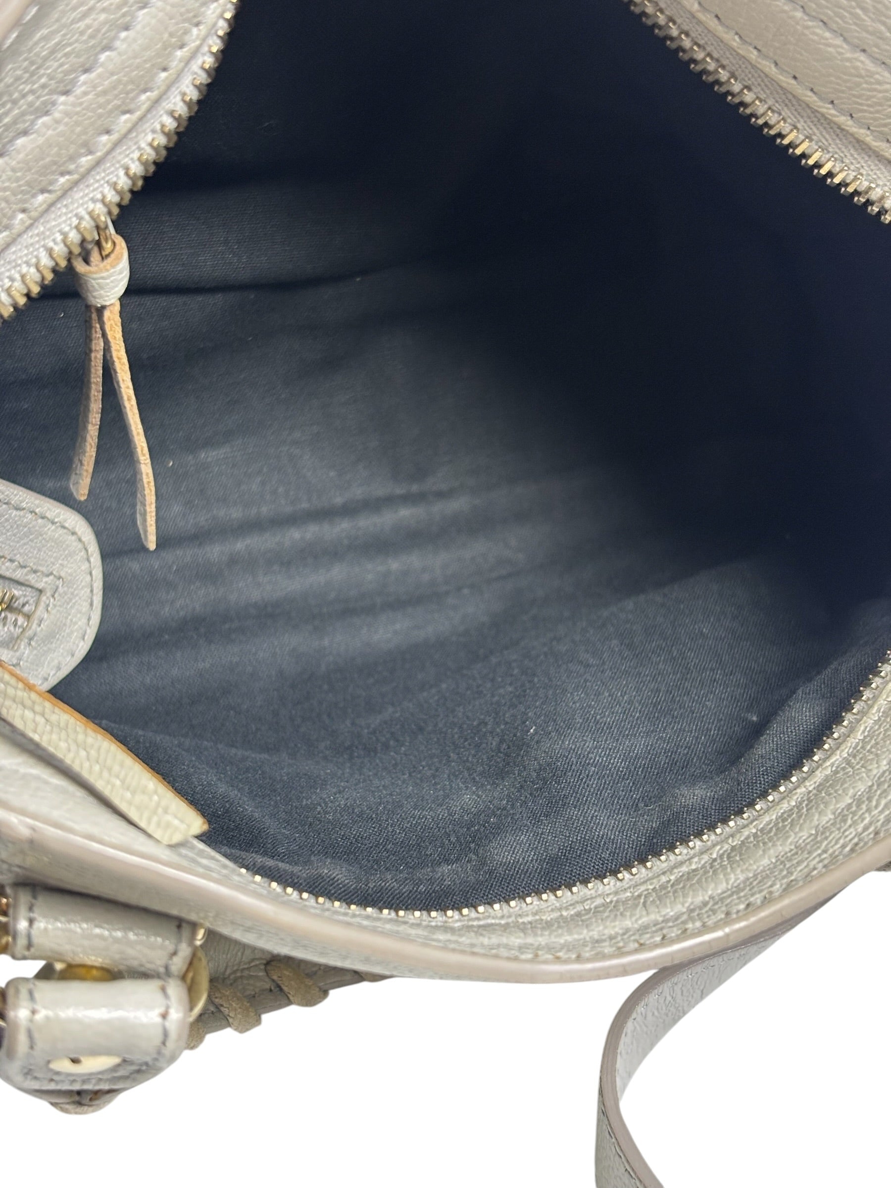 Balenciaga Grey Leather Nano City Two-Way Bag