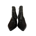 Saint Laurent Black Leather Studded Ankle Boots