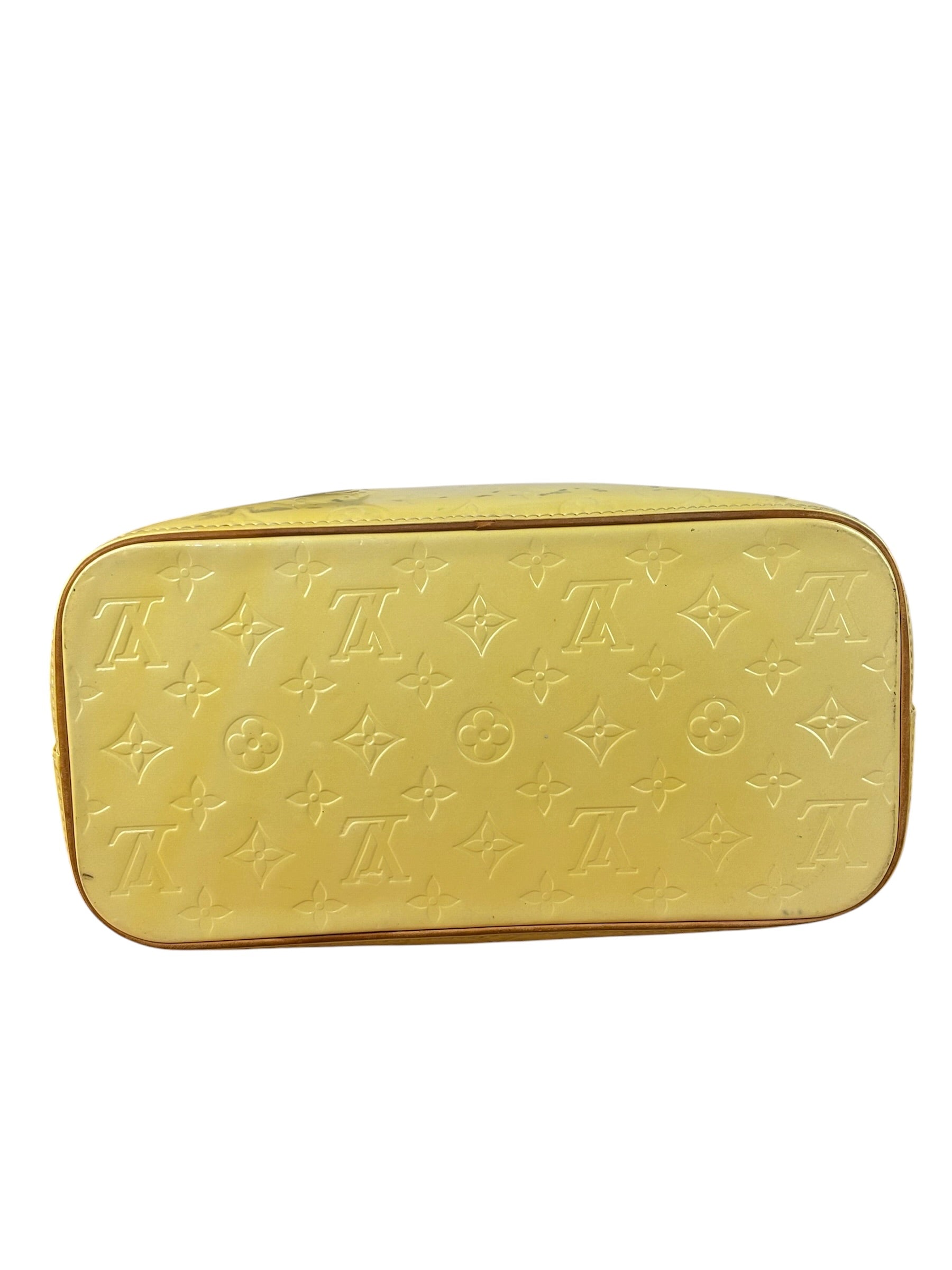 Louis Vuitton Yellow Vernis Houston Tote MM