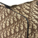 Christian Dior Brown Leather Trim Trotter Boston Bag