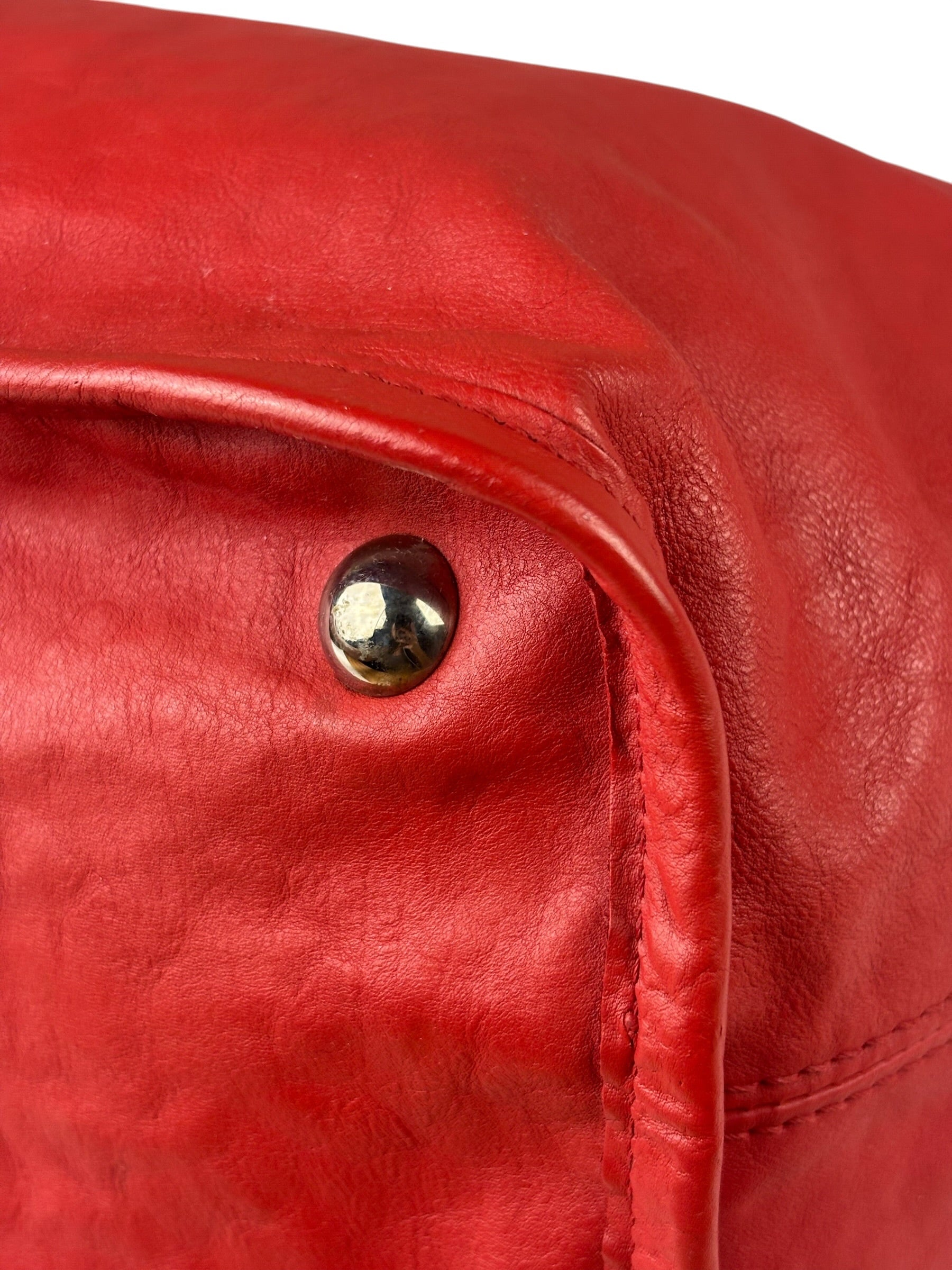 Chanel Red Quilted Leather Natural Beauty Chain Tote 2010