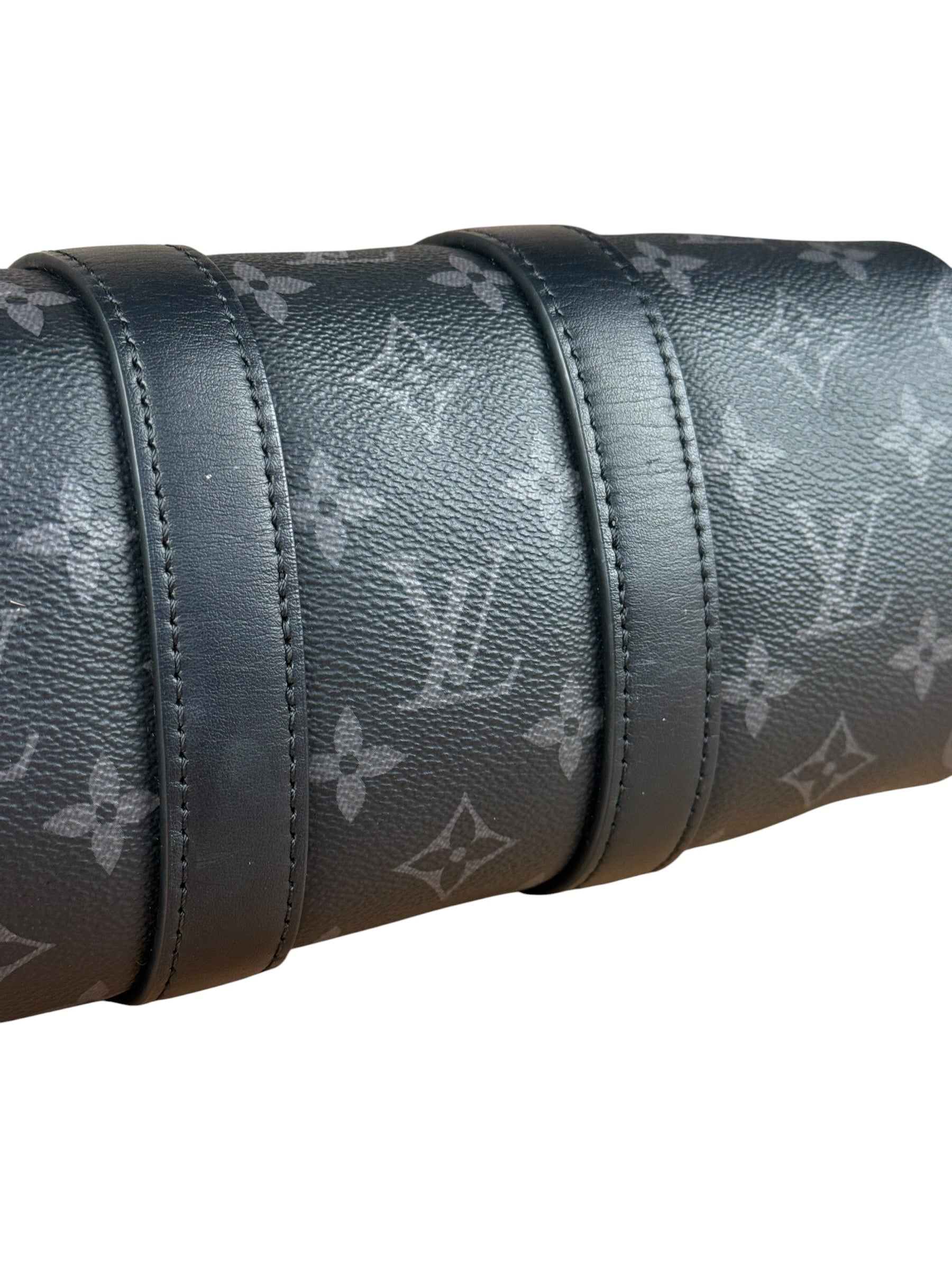 Louis Vuitton Black Monogram Keepall Bandouliere 25
