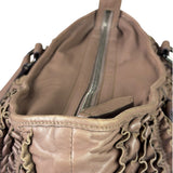 Burberry Purple Leather Ruffled Lowery Bag