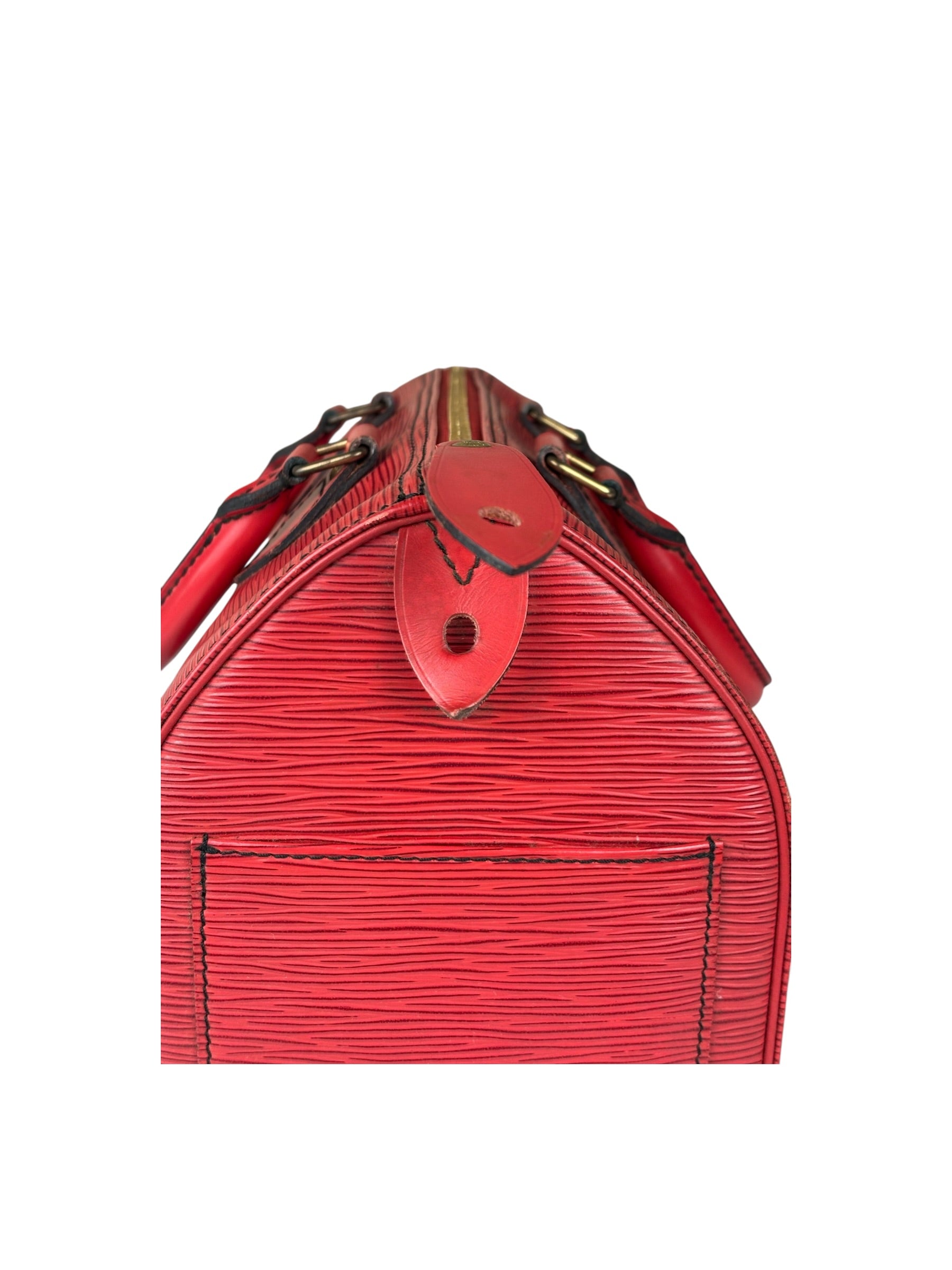Louis Vuitton Castillian Red Epi Leather Speedy Mini Handbag