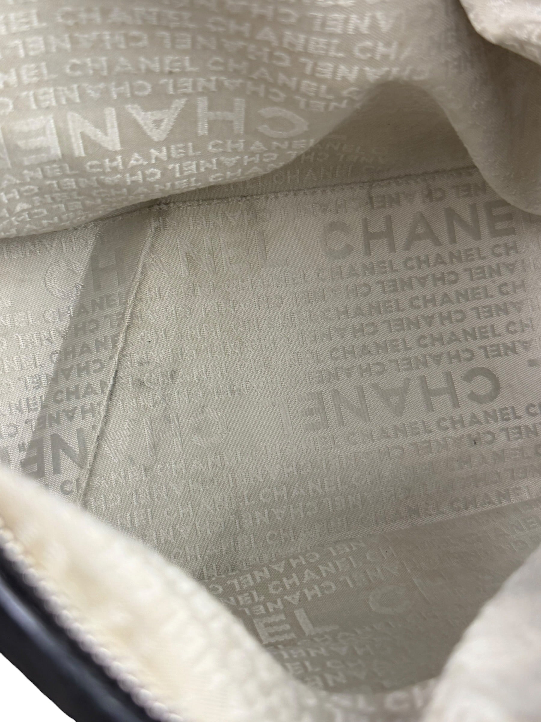 Chanel Black/Beige Tweed Clover Hobo Shoulder Bag '05-'06