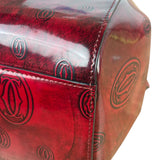 Cartier Red Patent Leather Logo Embossed Handbag