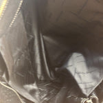 Salvatore Ferragamo Vintage Black Pebbled Leather Tote Bag