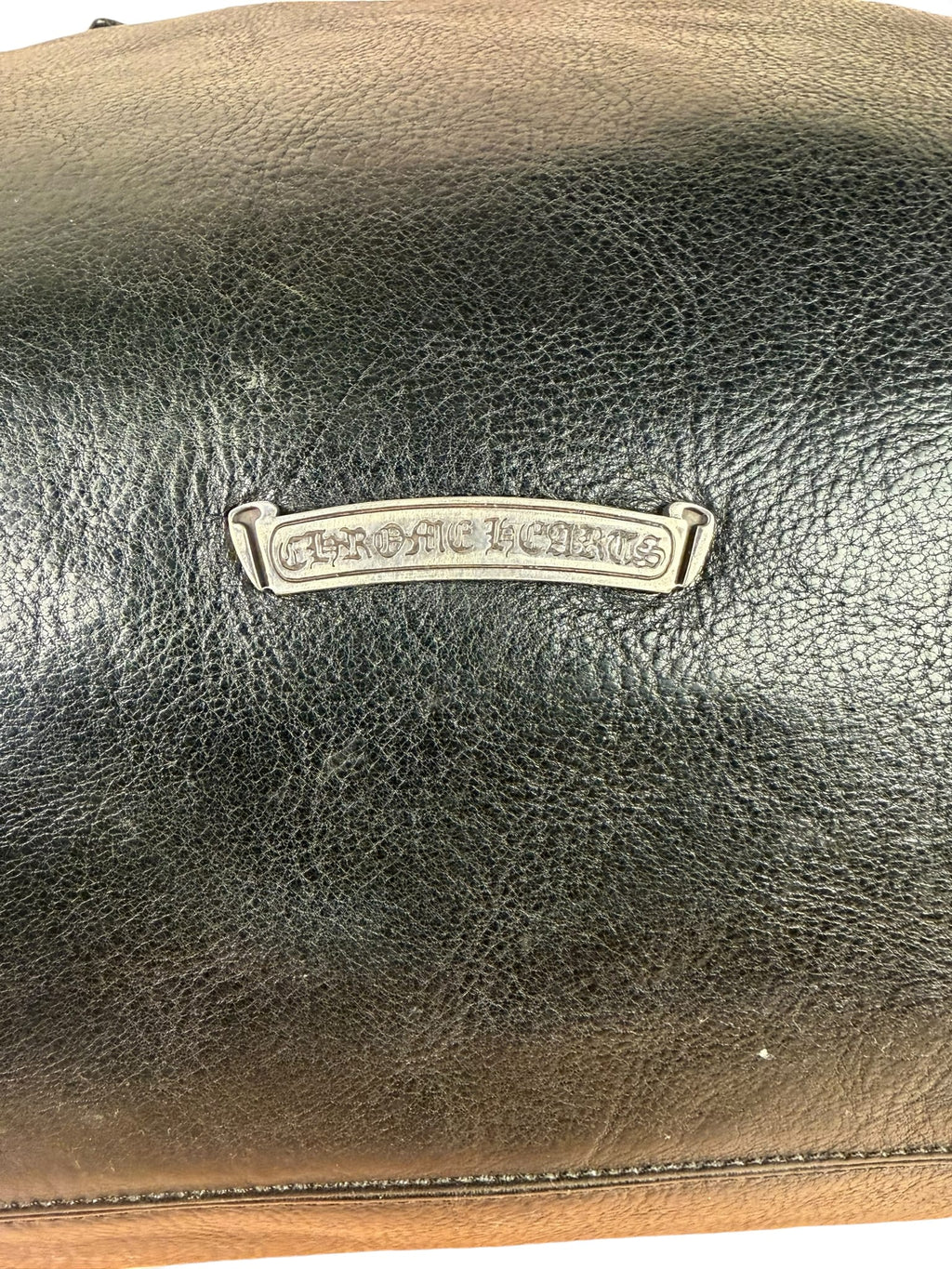 Chrome Hearts Black Leather Large Tote