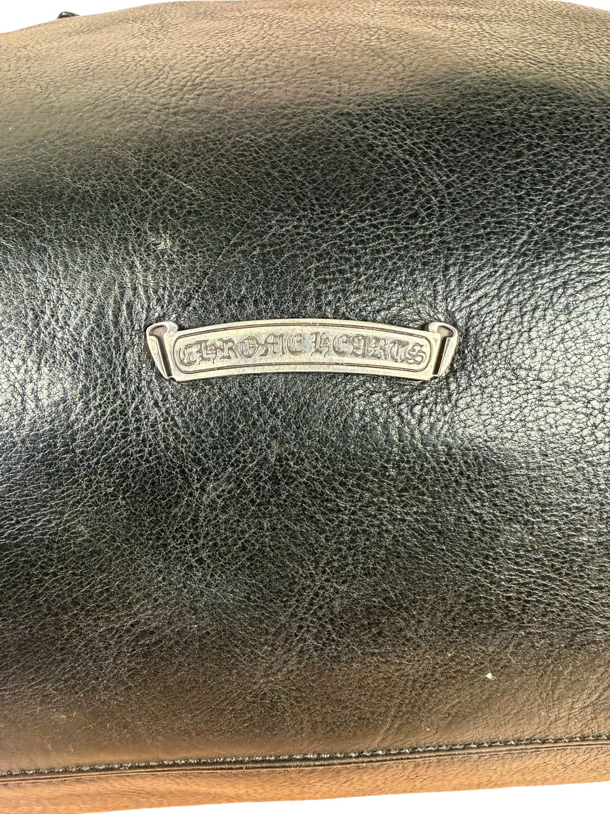 Chrome Hearts Black Leather Large Tote