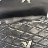Louis Vuitton Black Quilted Lambskin Chain Flap Bag