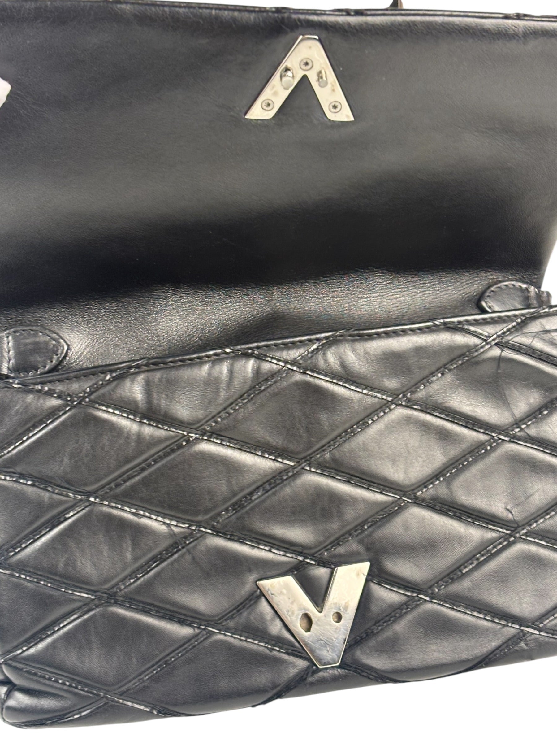 Louis Vuitton Black Quilted Lambskin Chain Flap Bag