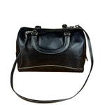 Prada Vintage Black Leather Mini Boston Bag