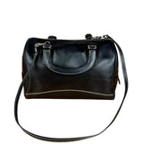 Prada Vintage Black Leather Mini Boston Bag