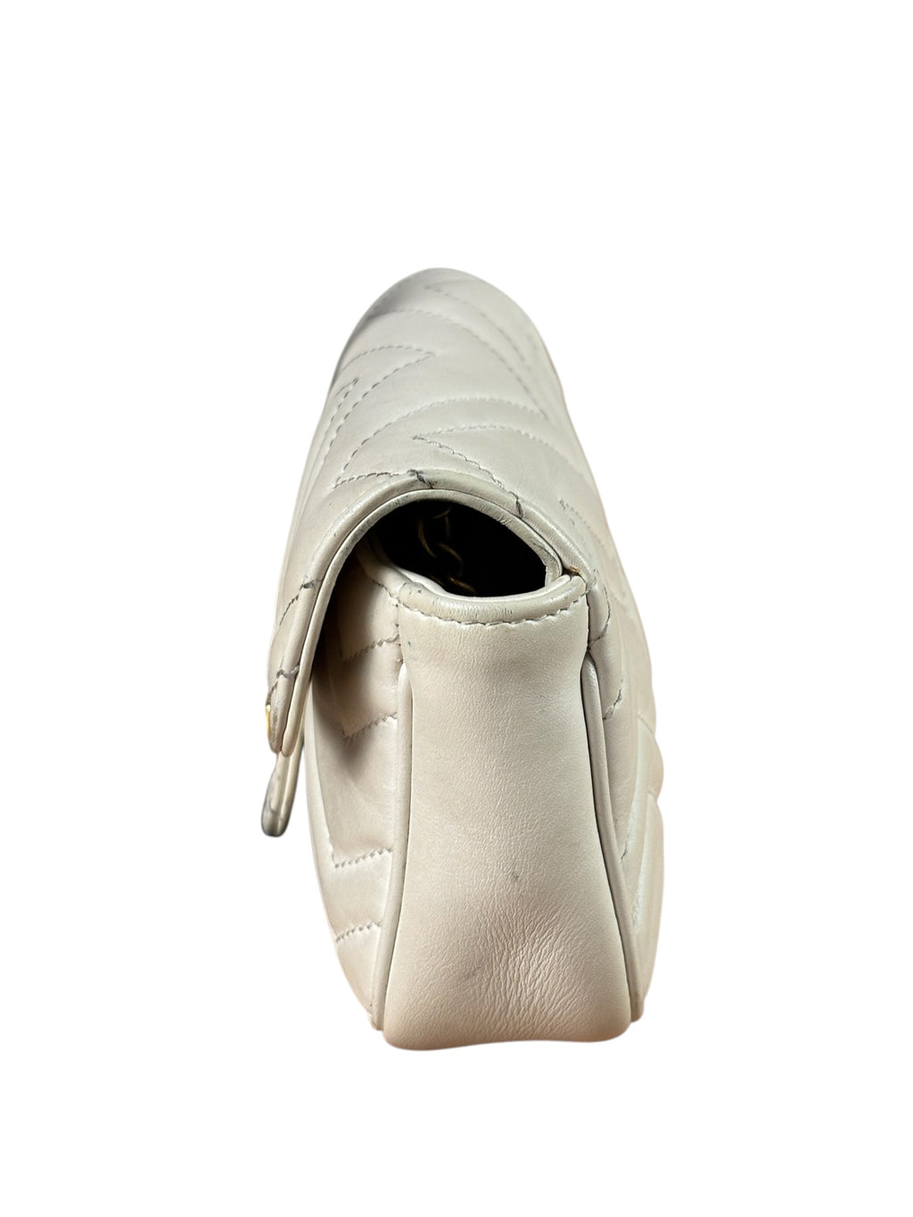 Gucci Marmont Mini Ivory Calfskin Leather Bag