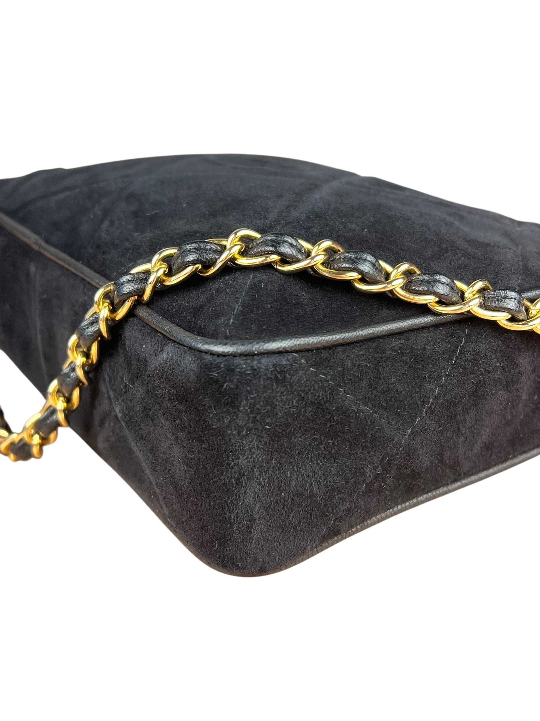 Chanel Suede CC Matelasse Camera Bag '88