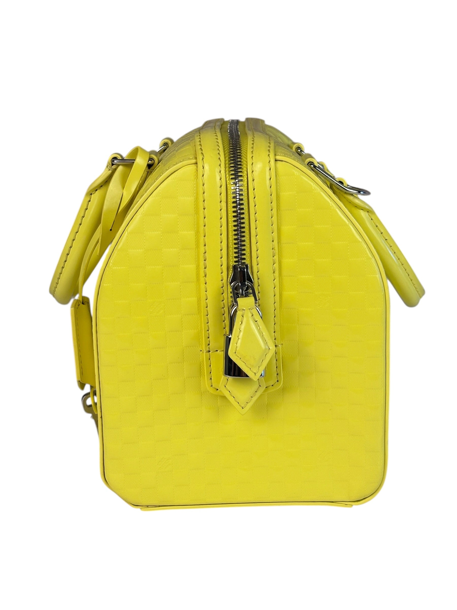 Louis Vuitton Yellow Damier Facette Cube Speedy 20