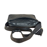 Chanel Vintage Black Quilted Leather Camera Crossbody Bag 1992
