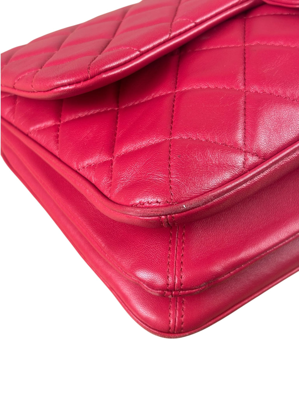 Chanel Coral Pink Quilted Lambskin Accordion Flap Bag 2014