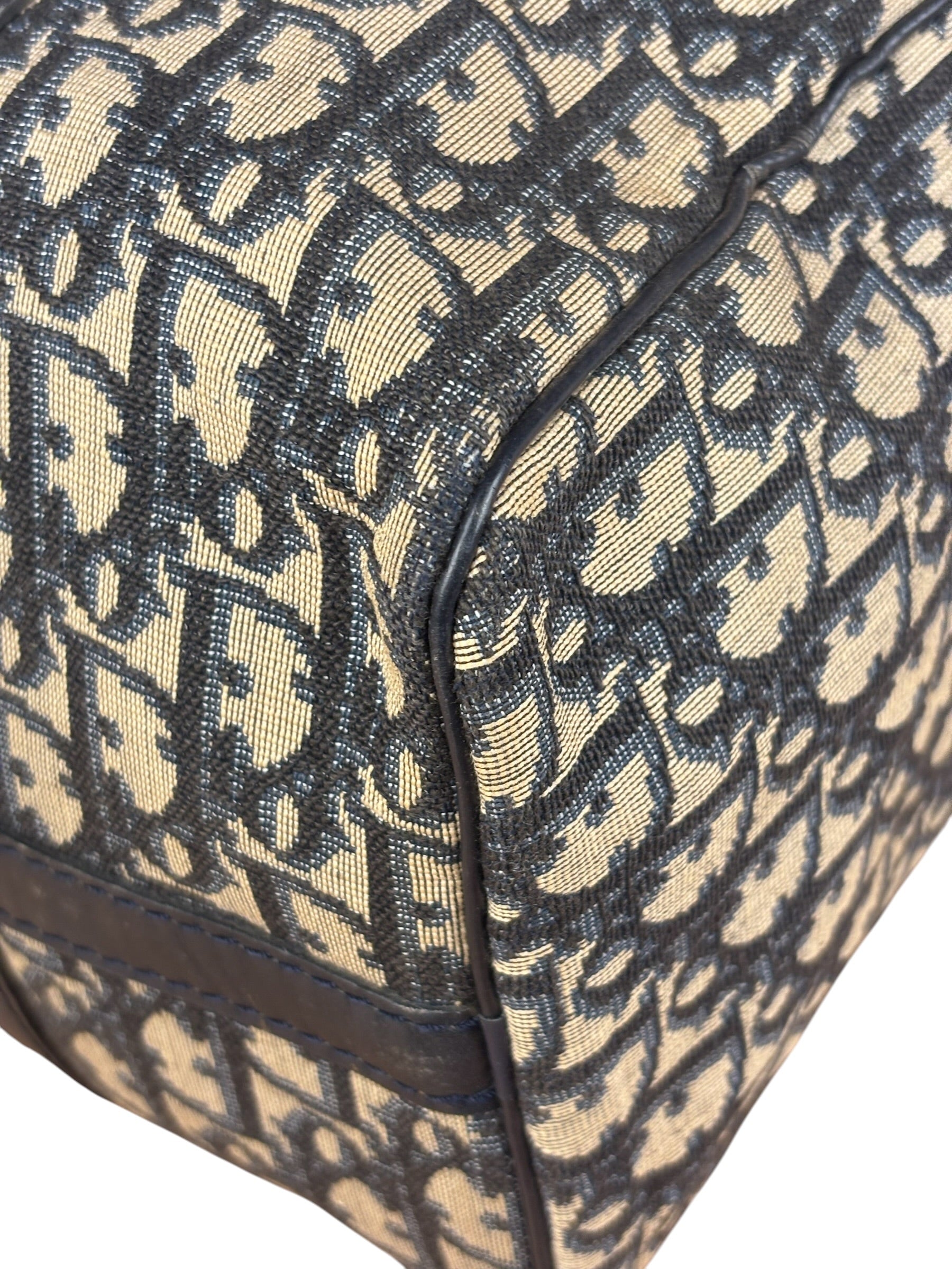 Christian Dior Canvas Monogram Trotter Mini Boston Hand Bag