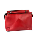 Fendi Vintage Red Calfskin Potcom Click Small Shoulder Bag