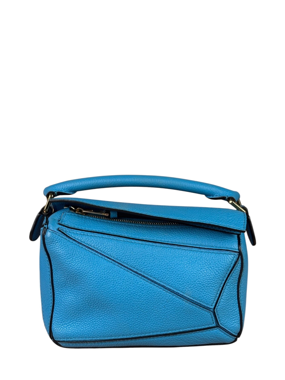 Loewe Blue Leather Puzzled Small Two-Way Bag