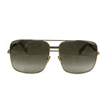 Celine Gold Tone Square Aviator Sunglasses CL41808/S