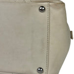 Chanel Cream Chevron Leather Outdoor Ligne Shoulder Bags  2005
