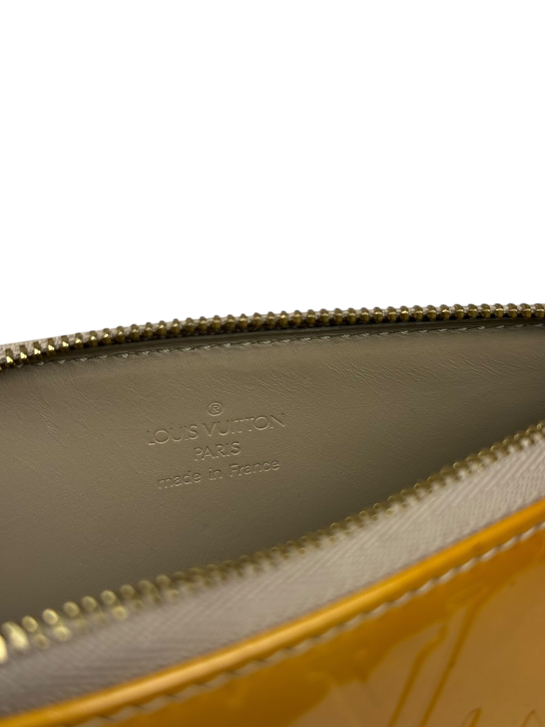 Louis Vuitton Monogram Vernis Pochette Yellow