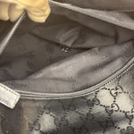 Gucci Black PVC GG Imprime Web Buckle Messenger Bag