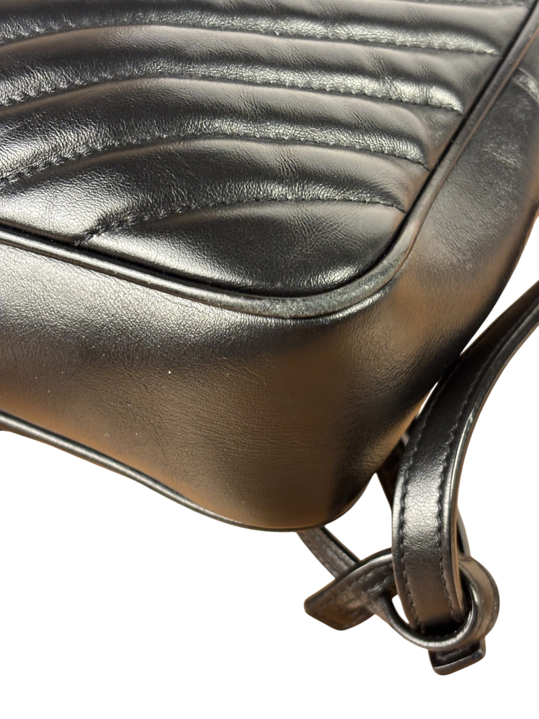 Yves Saint Laurent Black Leather Lou Camera Bag
