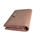 Prada Pink Saffiano Leather Compact Wallet