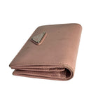 Prada Pink Saffiano Leather Compact Wallet